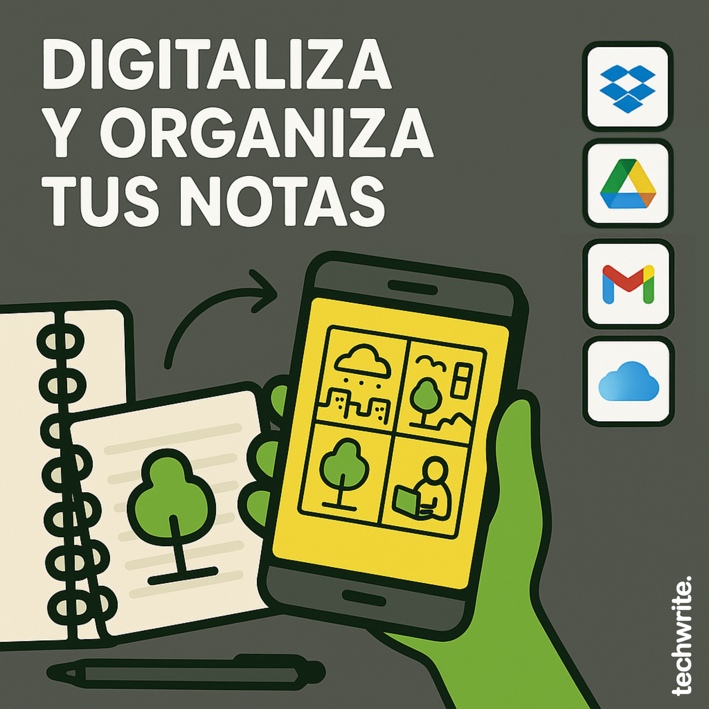 Techwrite Libreta Reutilizable Verde