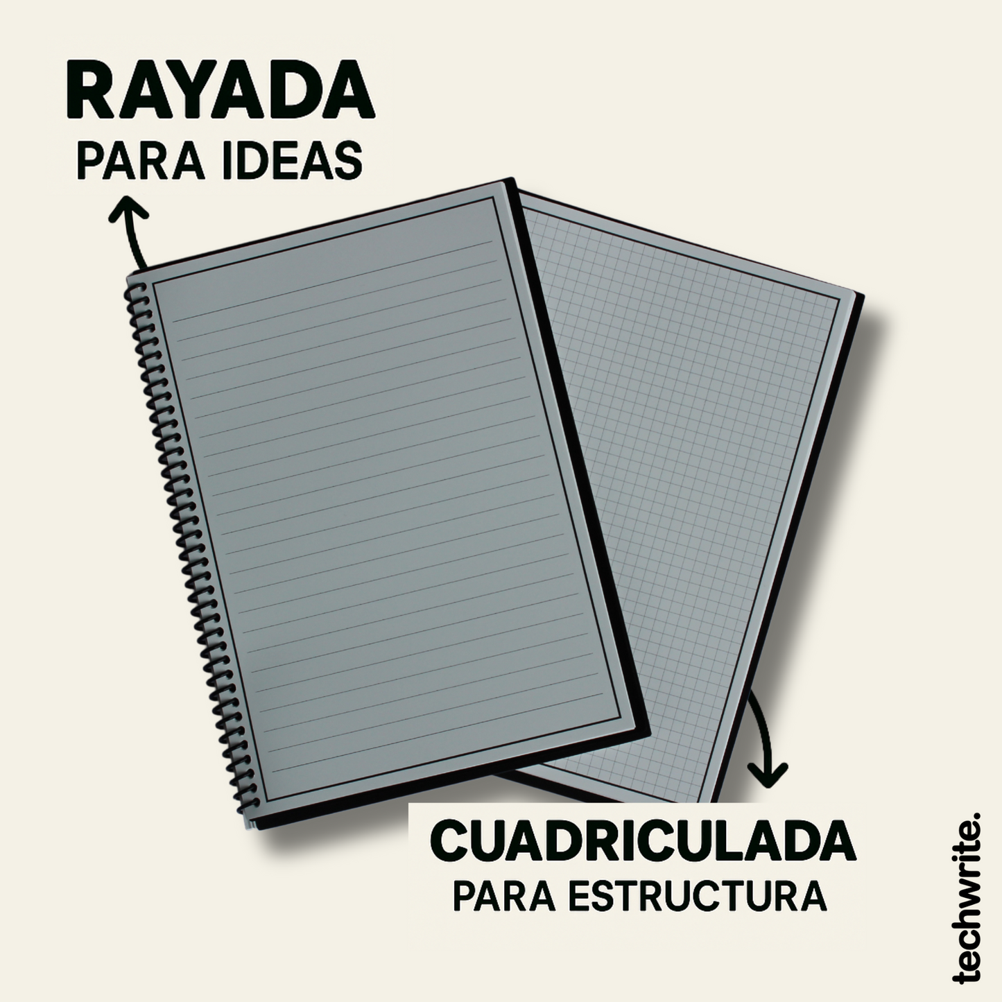 Techwrite Libreta Reutilizable Negra